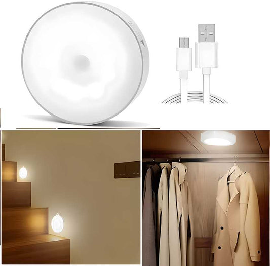 Wireless USB Motion Sensor Lights - Rechargeable Smart Lights (Pack of 4)