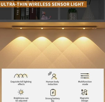 LED PIR Motion Sensor Cabinet Light | USB Rechargeable